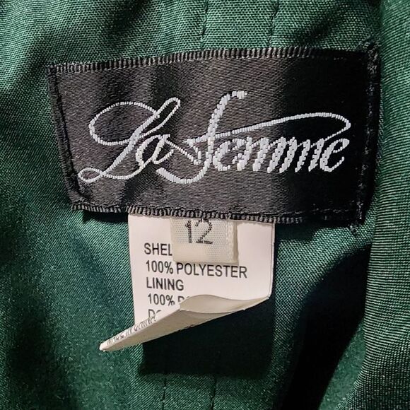 La Femma Strapless Slit Satin Ballgown - Picture 6 of 7